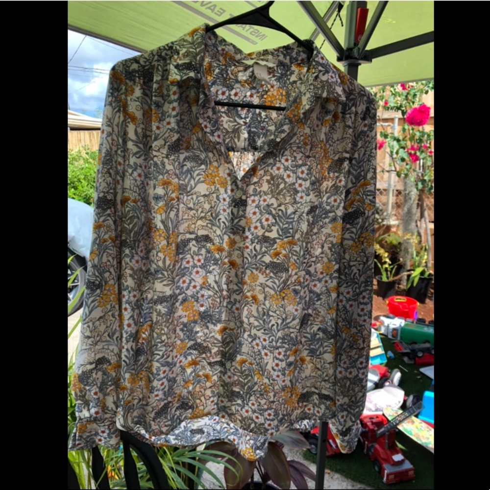 H&M Floral Print Button down